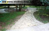 Парковые дорожки из натурального камня песчаника